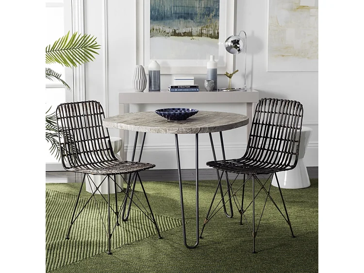 Lot de 2 chaise Brun et noir 50 X 46 X 85.59 cm - Earlean