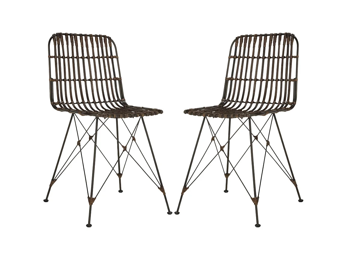 Lot de 2 chaise Brun et noir 50 X 46 X 85.59 cm - Earlean