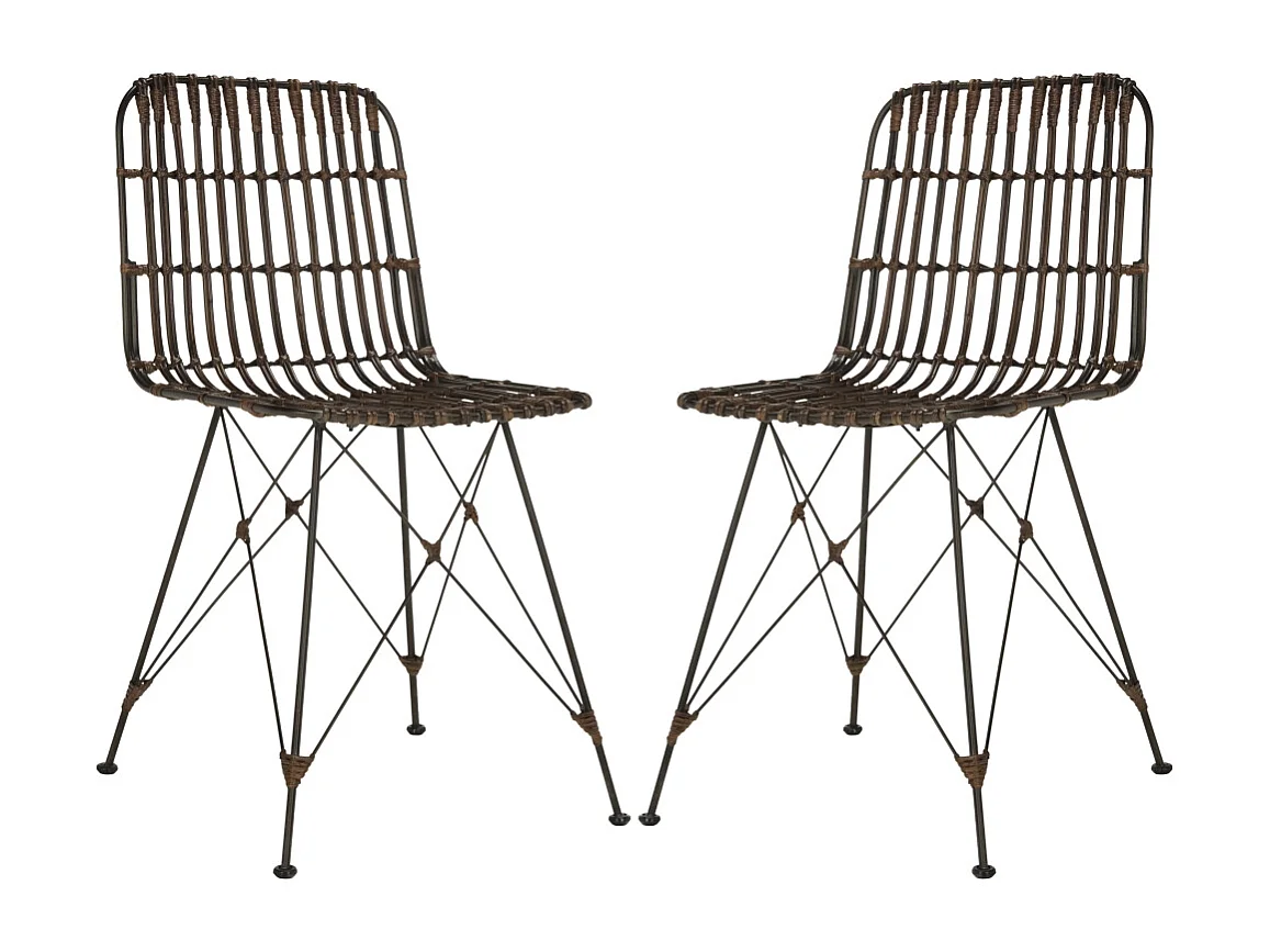 Lot de 2 chaise Brun et noir 50 X 46 X 85.59 cm - Earlean