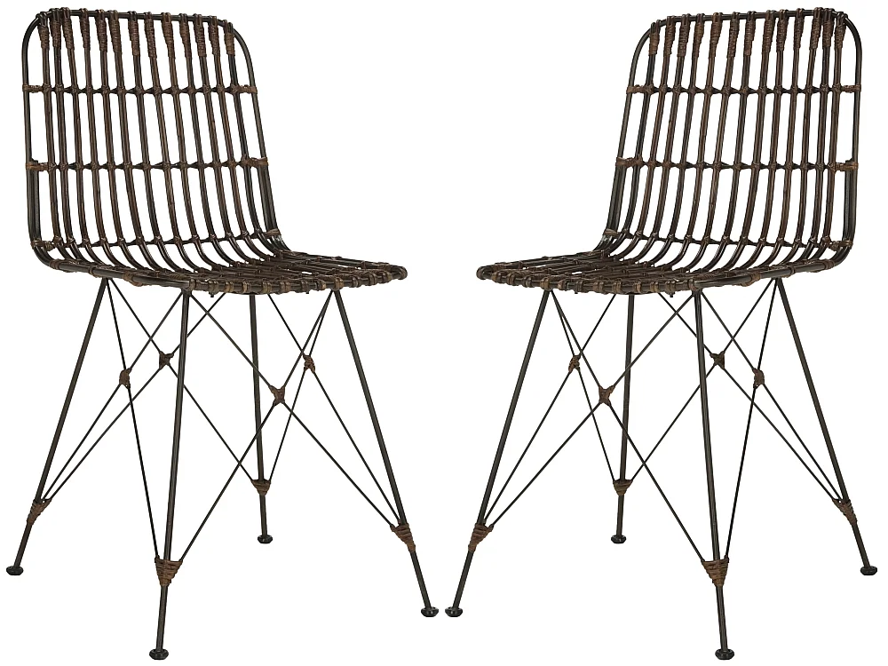 Lot de 2 chaise Brun et noir 50 X 46 X 85.59 cm - Earlean