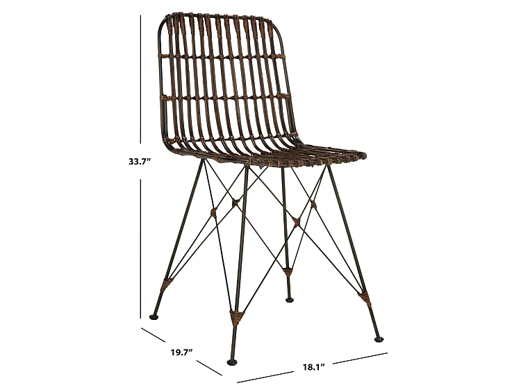 Lot de 2 chaise Brun et noir 50 X 46 X 85.59 cm - Earlean
