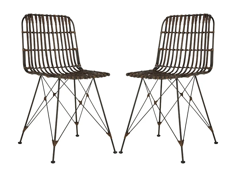 Lot de 2 chaise Brun et noir 50 X 46 X 85.59 cm - Earlean