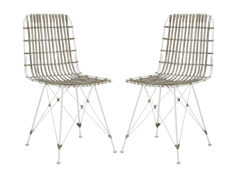 Lot de 2 chaise Blanc et blanc 50 X 46 X 85.59 cm - Earlean