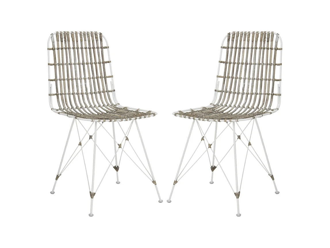 Lot de 2 chaise Blanc et blanc 50 X 46 X 85.59 cm - Earlean