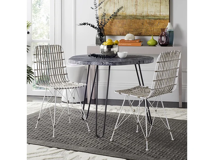 Lot de 2 chaise Blanc et blanc 50 X 46 X 85.59 cm - Earlean