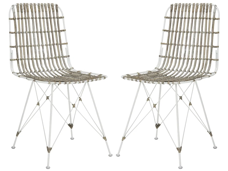 Lot de 2 chaise Blanc et blanc 50 X 46 X 85.59 cm - Earlean
