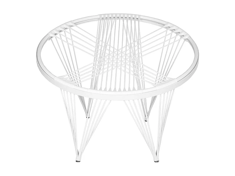 Chaise d'extérieur Blanc & blanc 91 X 91 X 71.12 cm - Lavelle