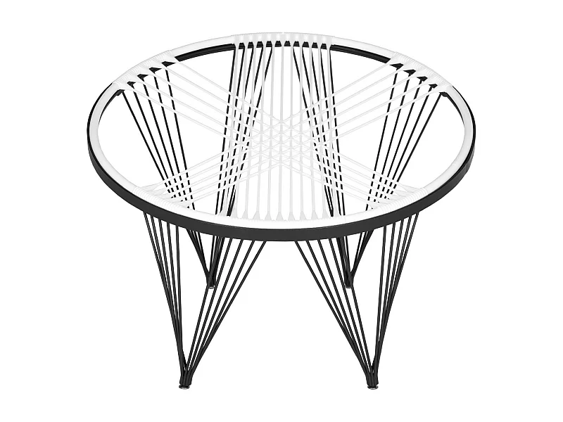 Chaise d'extérieur Noir et blanc 91 X 91 X 71.12 cm - Lavelle