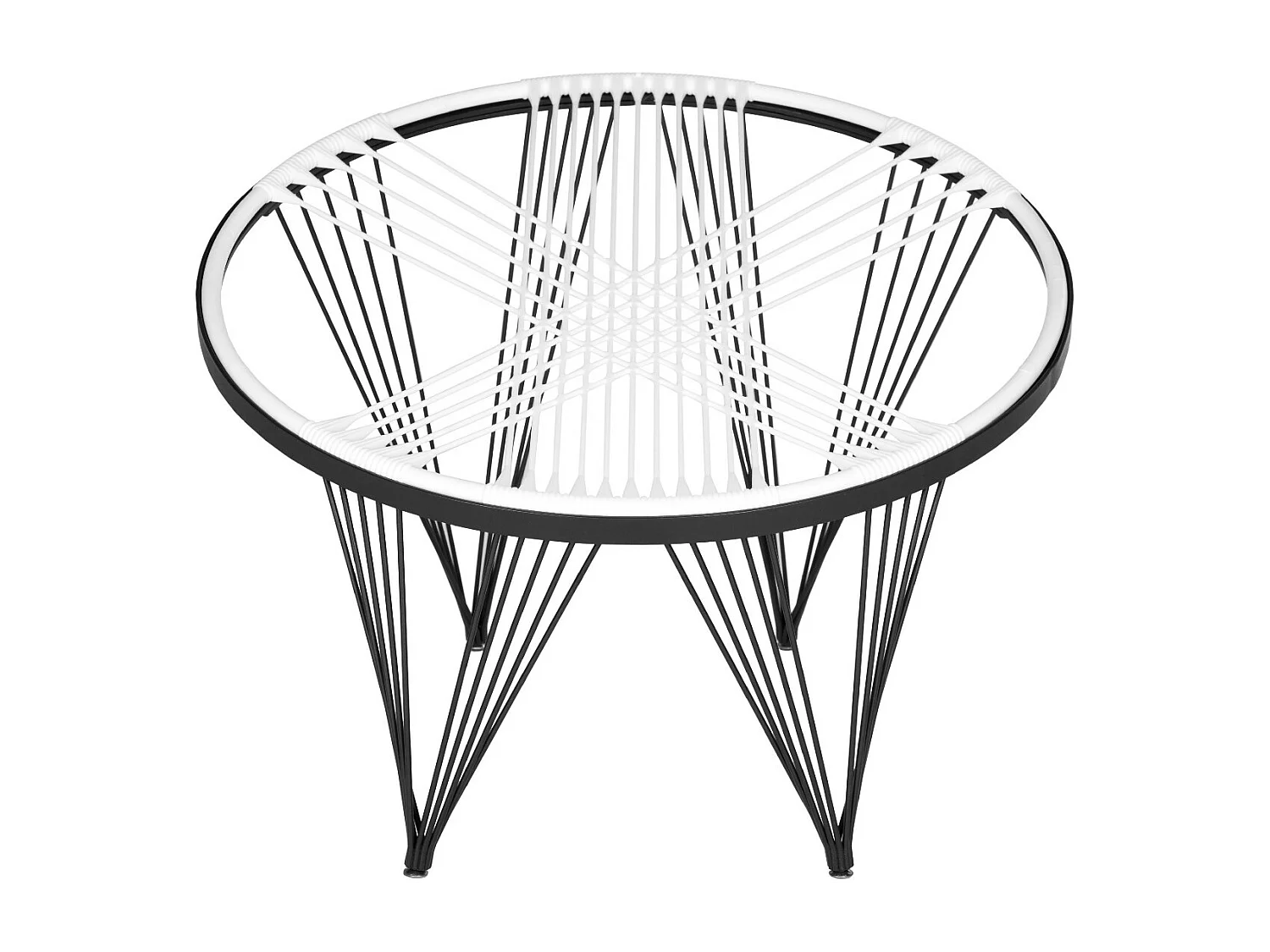 Chaise d'extérieur Noir et blanc 91 X 91 X 71.12 cm - Lavelle