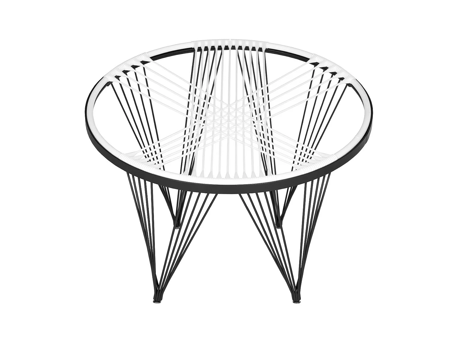 Chaise d'extérieur Noir et blanc 91 X 91 X 71.12 cm - Lavelle