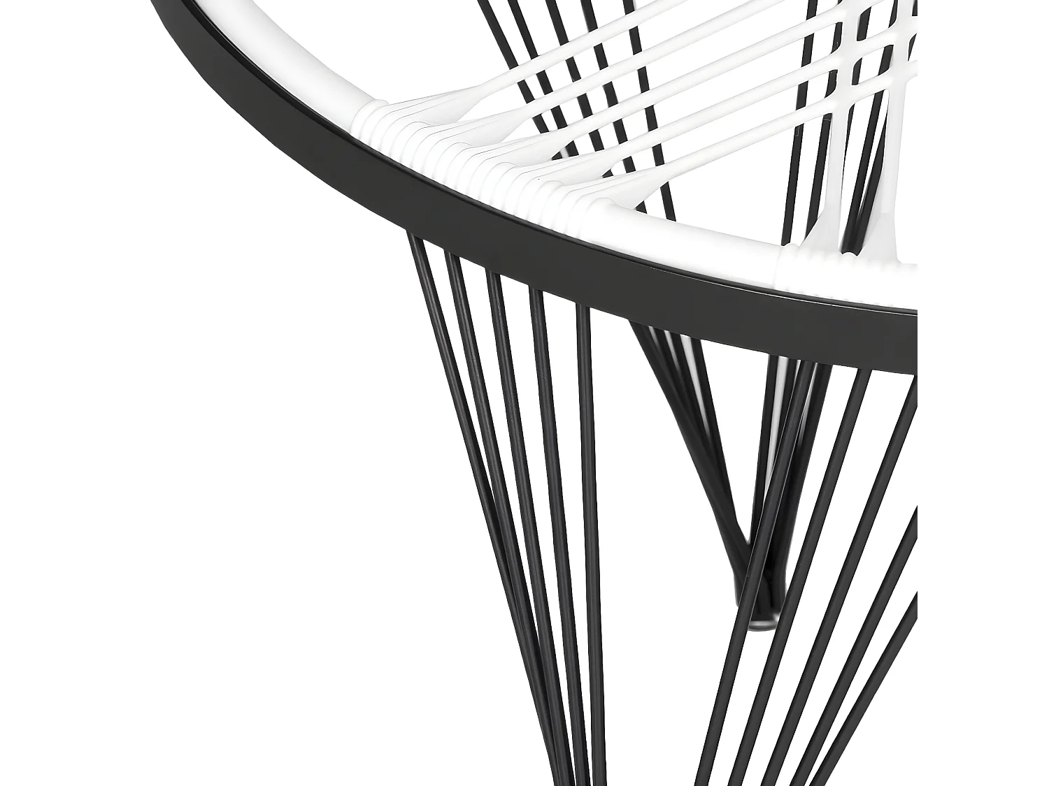 Chaise d'extérieur Noir et blanc 91 X 91 X 71.12 cm - Lavelle