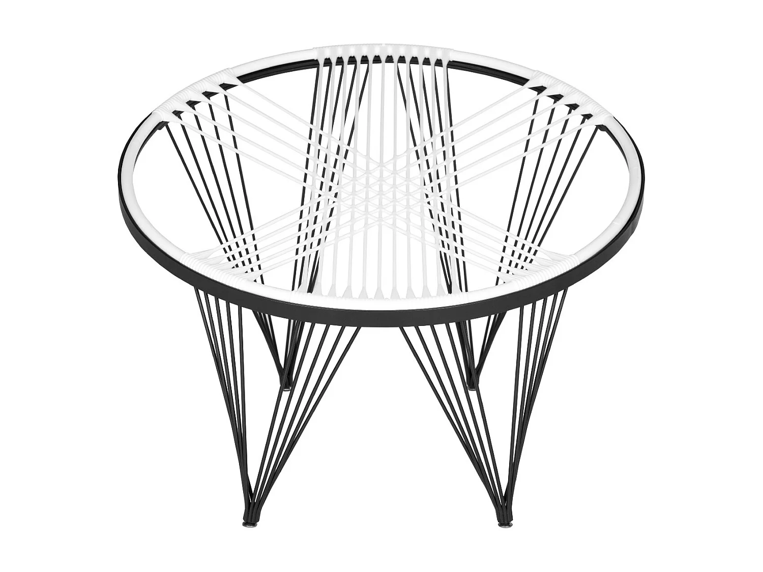 Chaise d'extérieur Noir et blanc 91 X 91 X 71.12 cm - Lavelle