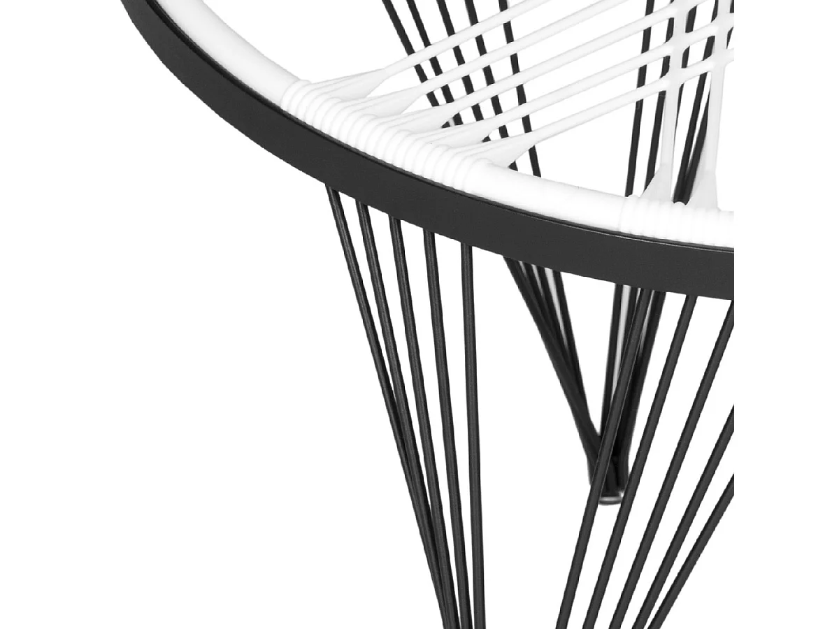 Chaise d'extérieur Noir et blanc 91 X 91 X 71.12 cm - Lavelle