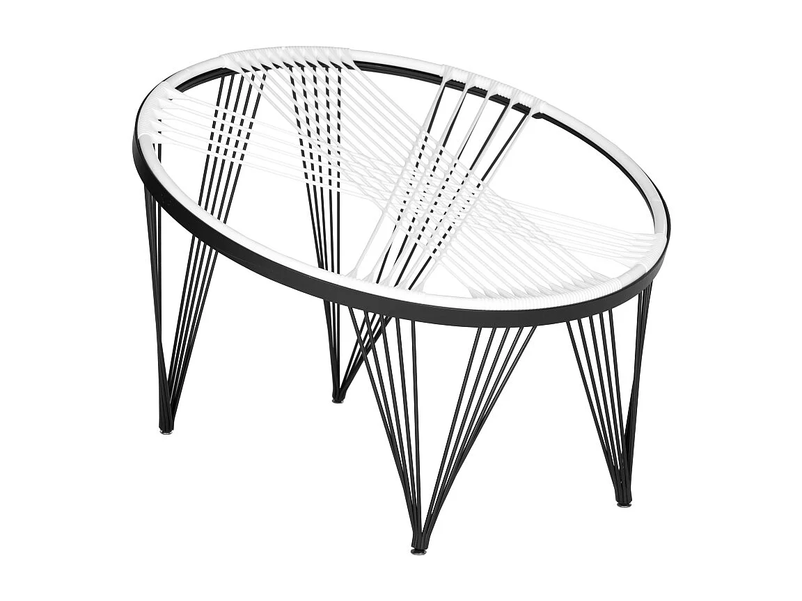 Chaise d'extérieur Noir et blanc 91 X 91 X 71.12 cm - Lavelle