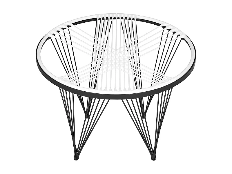 Chaise d'extérieur Noir et blanc 91 X 91 X 71.12 cm - Lavelle