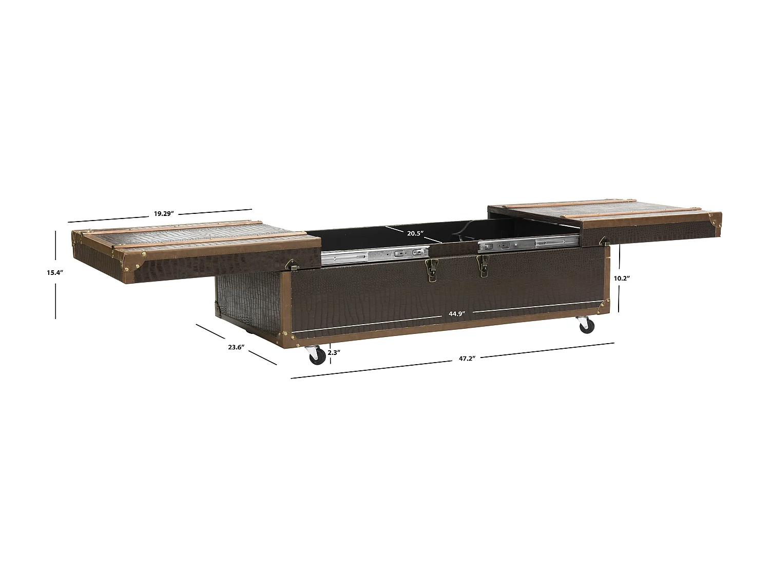 Table d'appoint Marron 60 X 120 X 39.11 cm - Jetta
