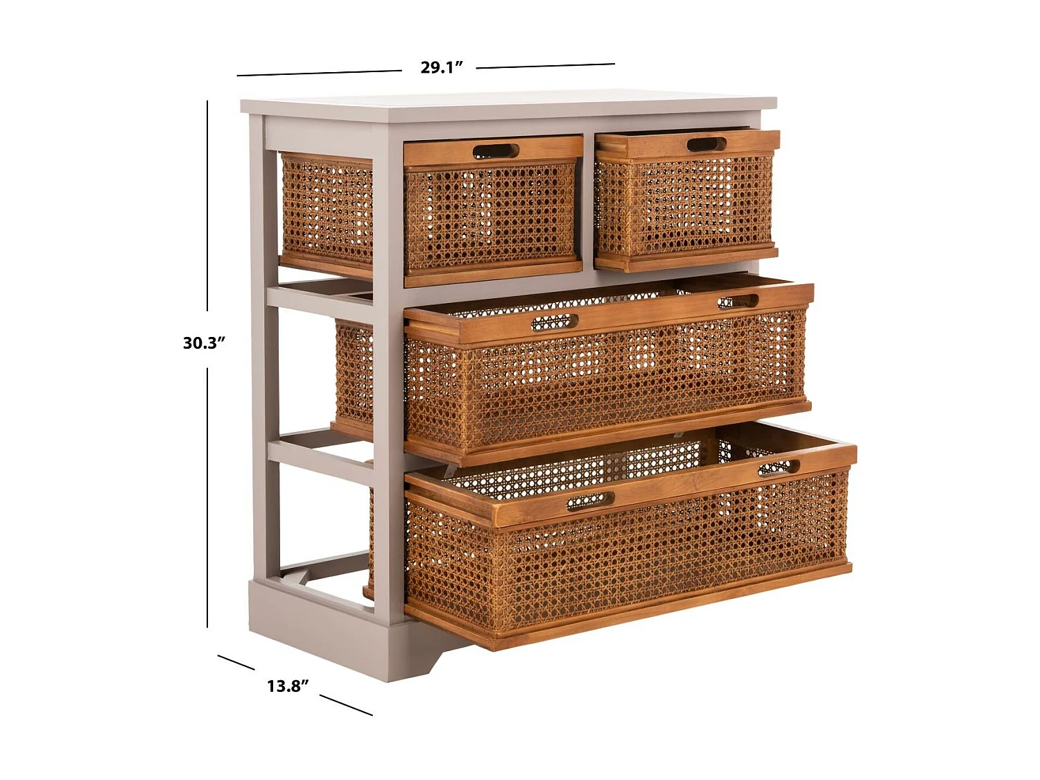 Meubles de rangement Gris 35 X 74 X 76.96 cm - Cathleen