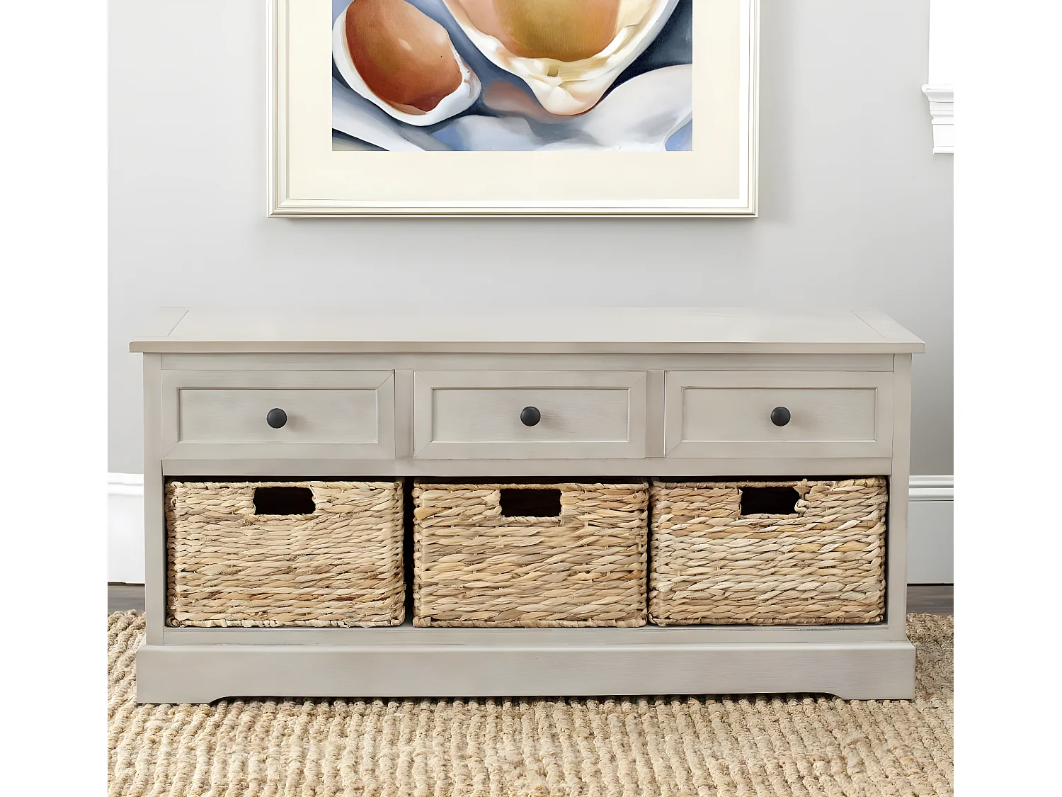 Meubles de rangement Gris vintage 39 X 106 X 50.03 cm - Tomasa