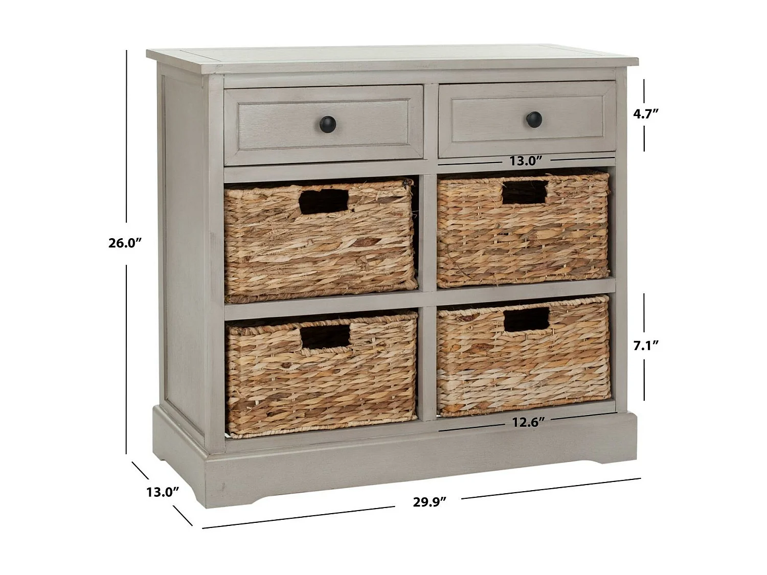 Meubles de rangement Gris vintage 33 X 75 X 70.1 cm - Veta