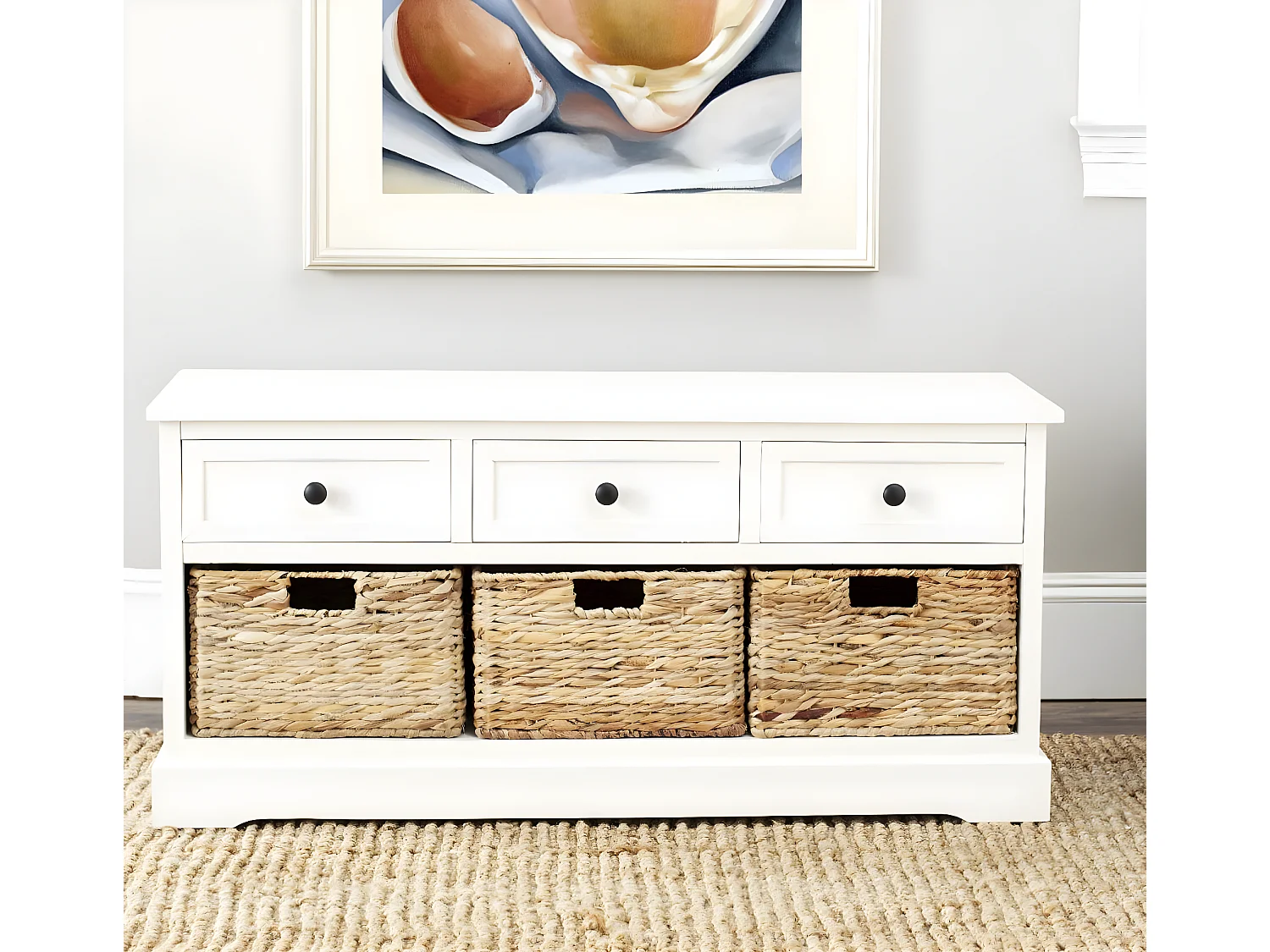 Meubles de rangement Distressed & Cream 39 X 106 X 50.03 cm - Tomasa