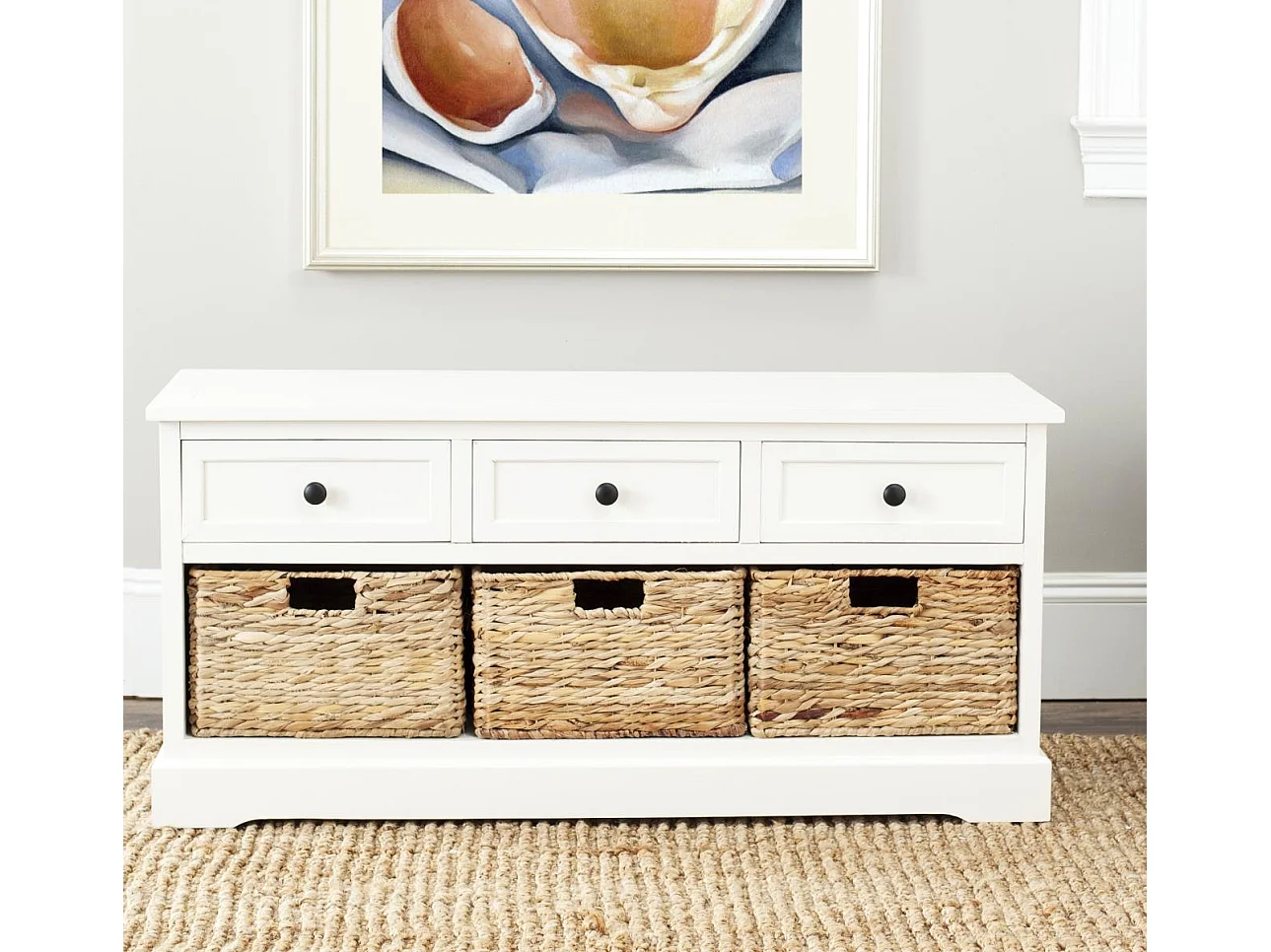 Meubles de rangement Distressed & Cream 39 X 106 X 50.03 cm - Tomasa