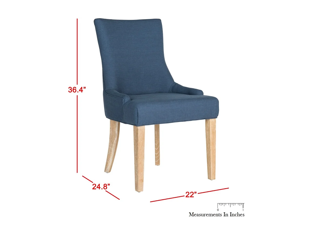 Lot de 2 chaise Bleu Acier 62 X 55 X 92.45 cm - Shirlene