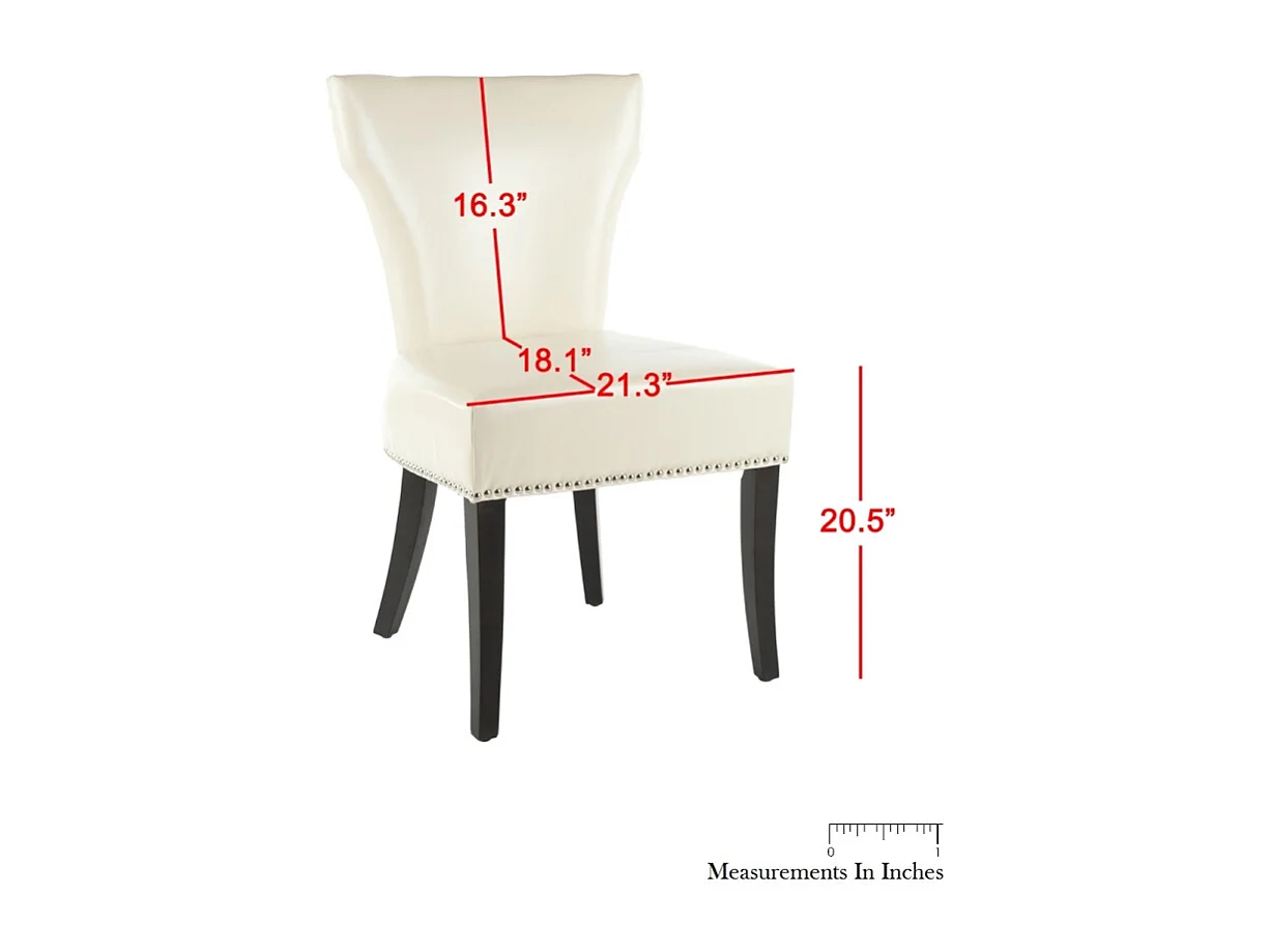 Lot de 2 chaise Crème et cuir 66 X 58 X 93.98 cm - Nancie