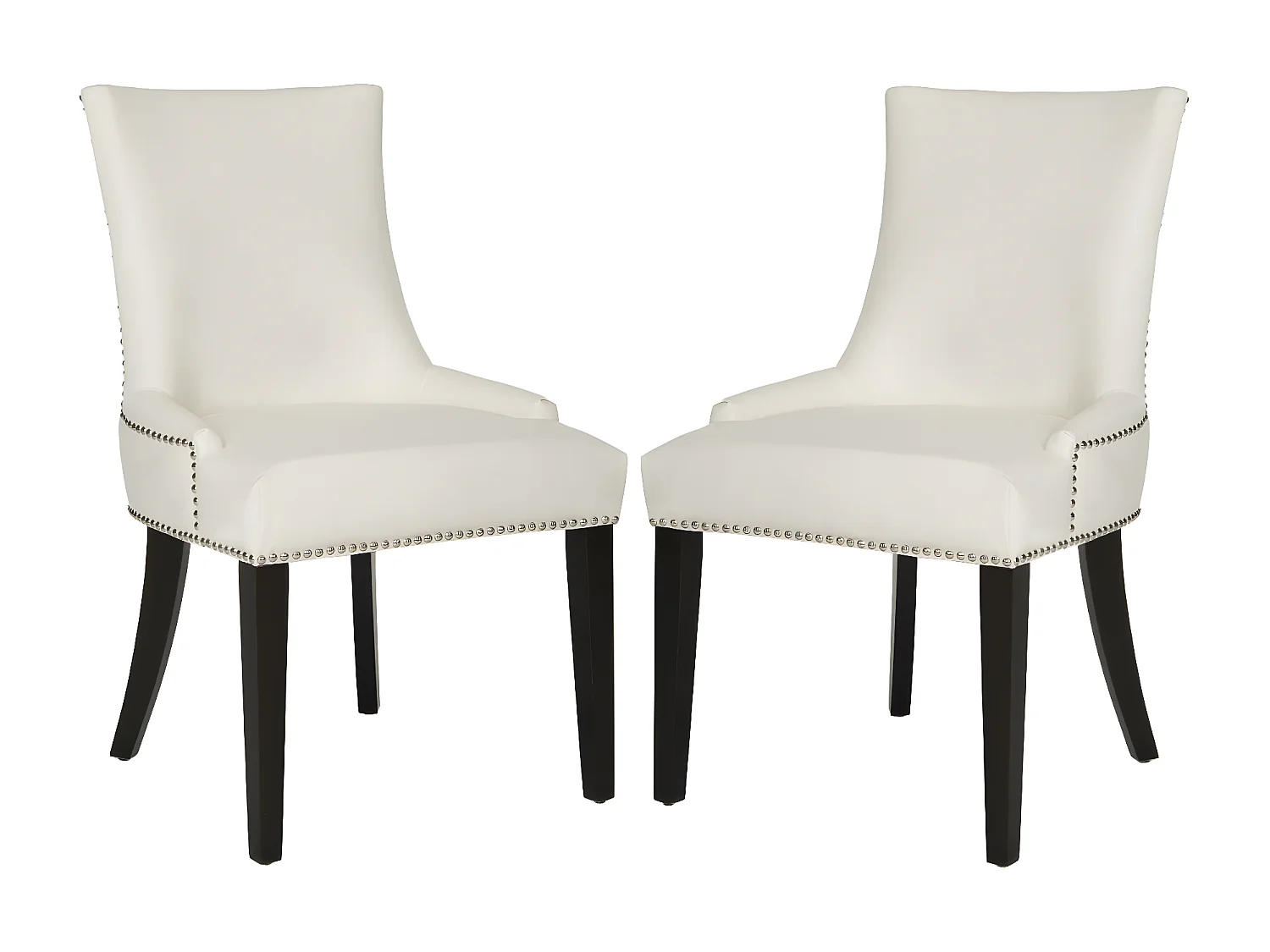 chaise Blanc Cuir 63 X 56 X 92.45 cm - Marcelina