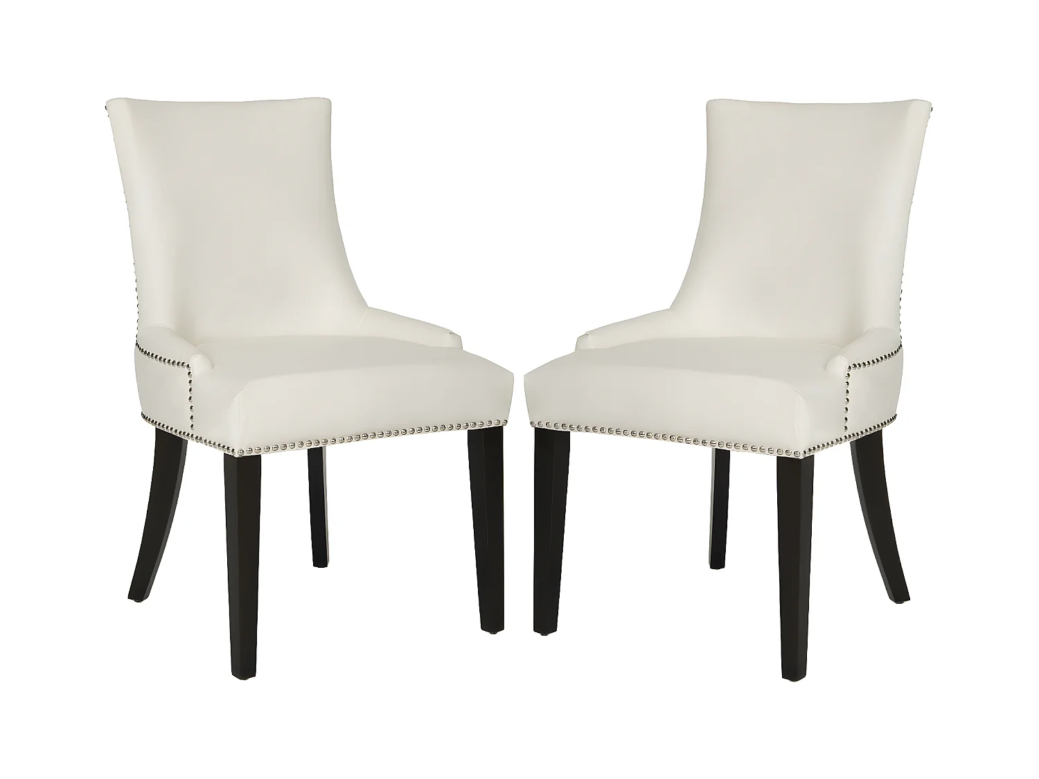 chaise Blanc Cuir 63 X 56 X 92.45 cm - Marcelina