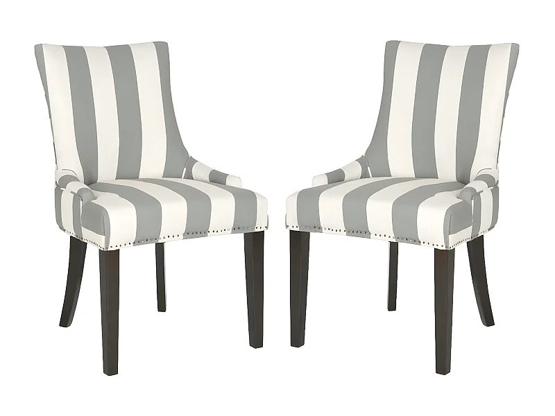 Lot de 2 chaise Gris et os 63 X 56 X 92.45 cm - Marcelina