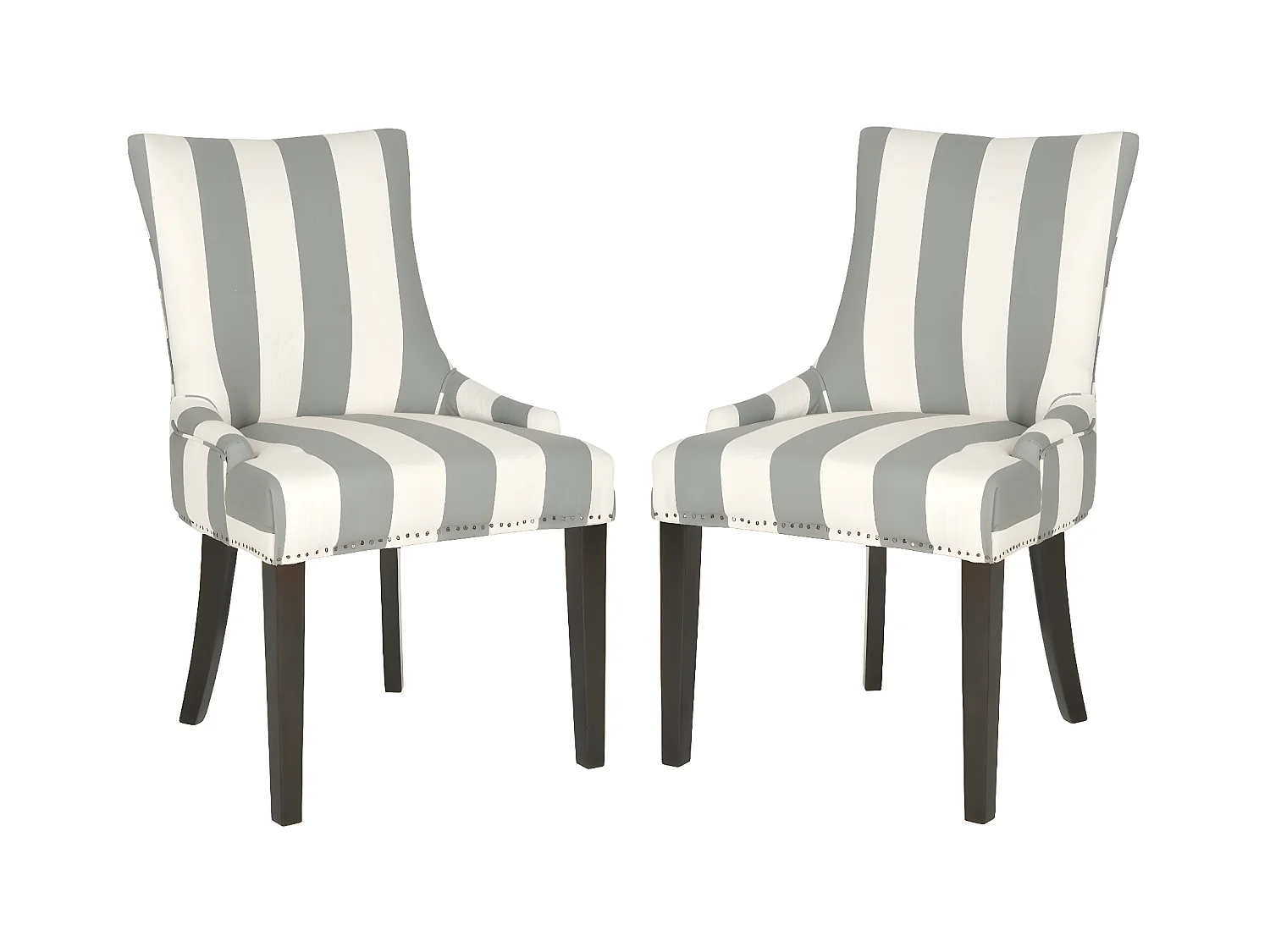Lot de 2 chaise Gris et os 63 X 56 X 92.45 cm - Marcelina