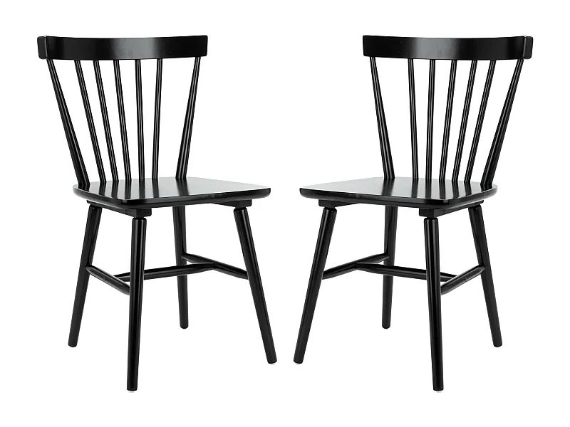 Lot de 2 Chaises de salle à manger Noir 50 x 50 x 85 cm - Winona