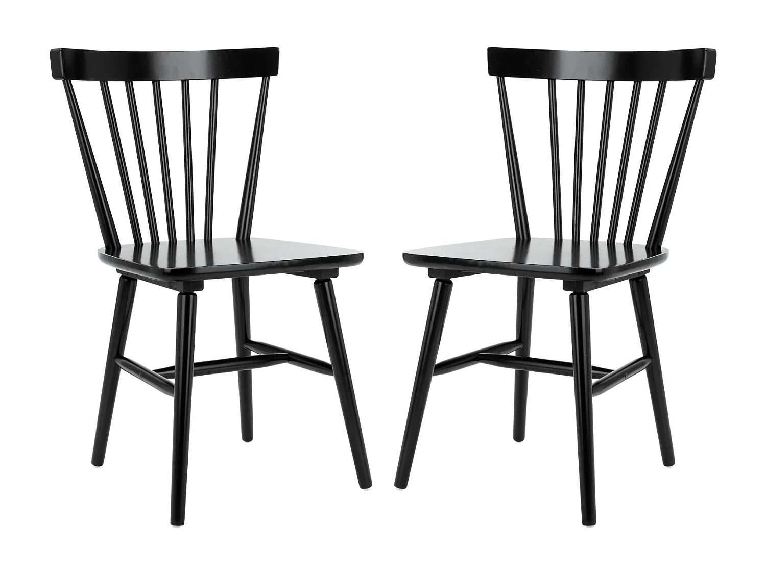 Lot de 2 Chaises de salle à manger Noir 50 x 50 x 85 cm - Winona