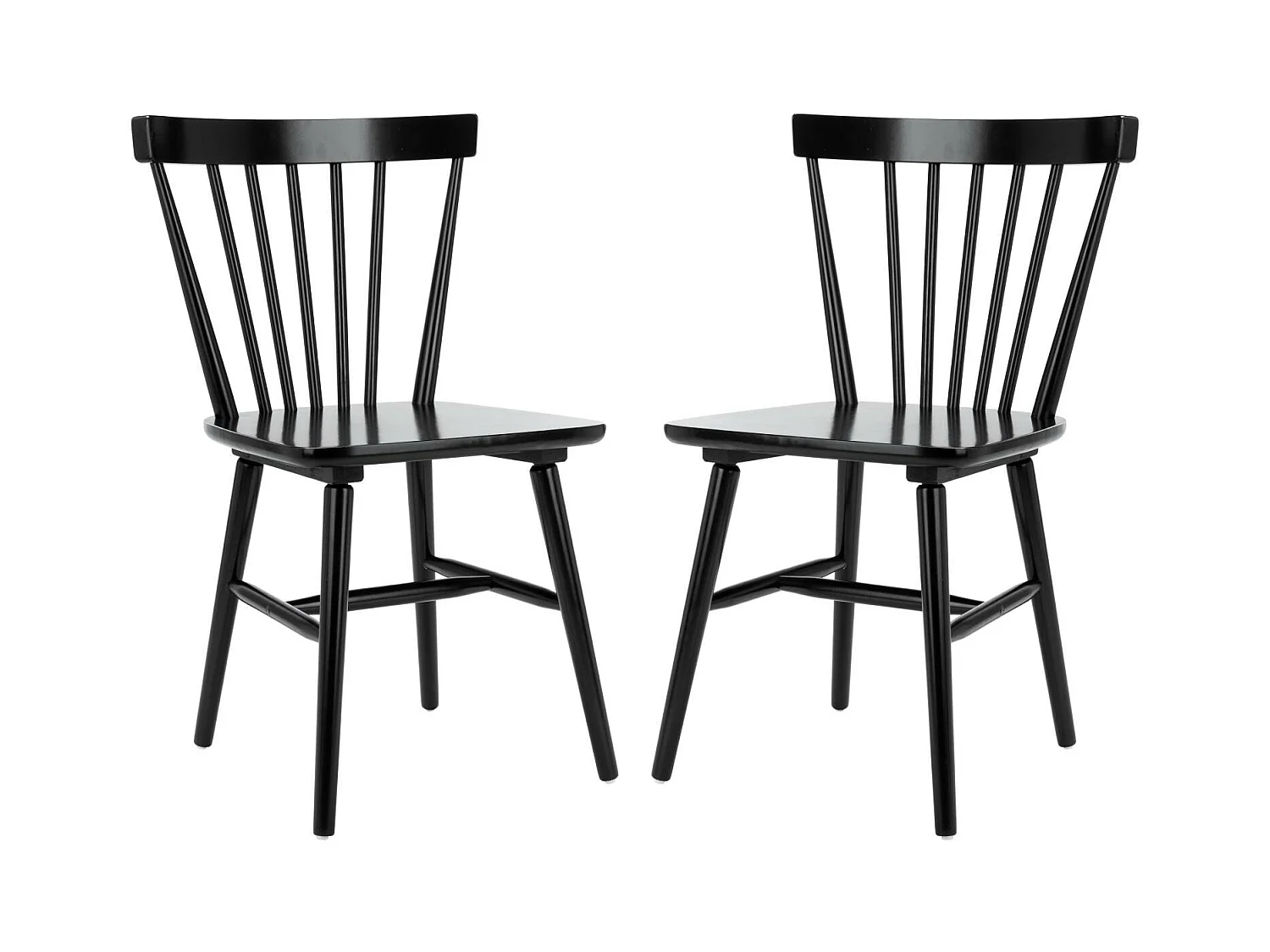 Lot de 2 Chaises de salle à manger Noir 50 x 50 x 85 cm - Winona
