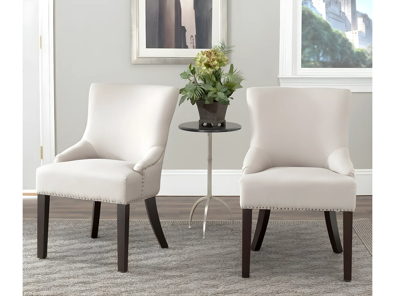 Lot de 2 chaise Beige 55 X 64 X 87.88 cm - Luanne