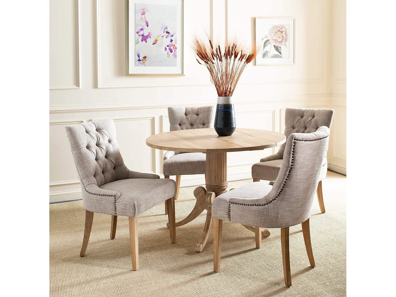 Lot de 2 chaise Gris 60 X 56 X 92.45 cm - Saundra