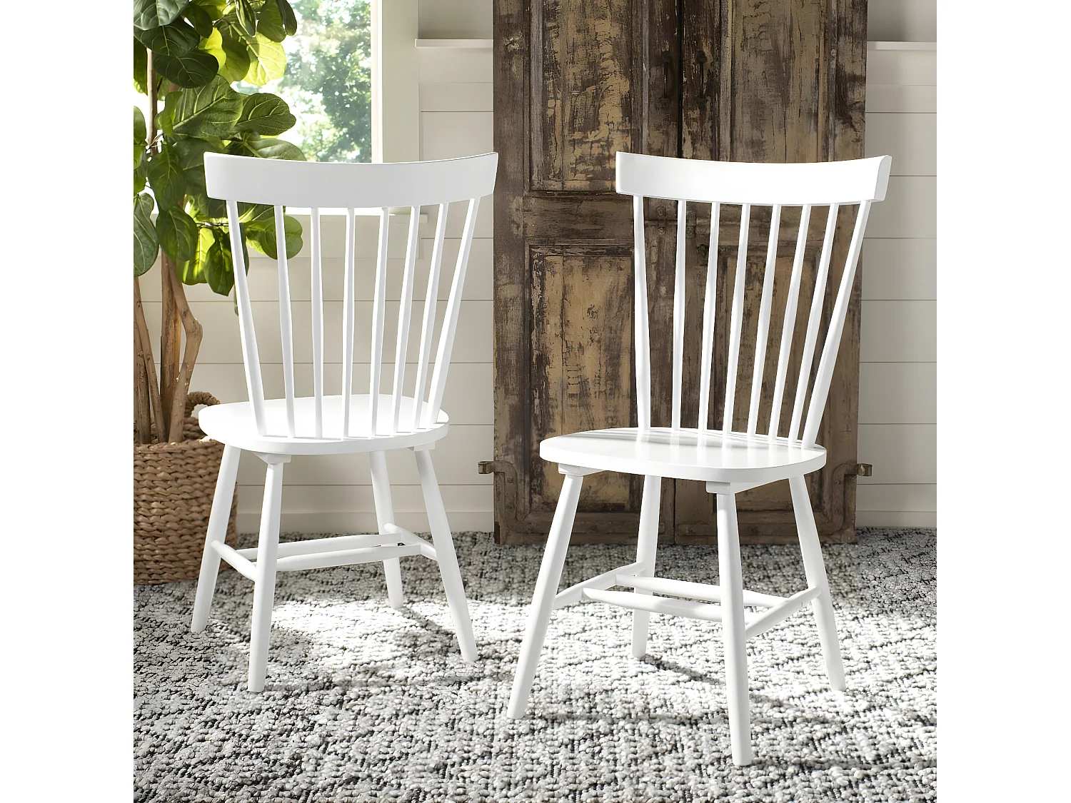 Chaises de salle à manger Blanc 50 x 55 x 90 cm - Parker