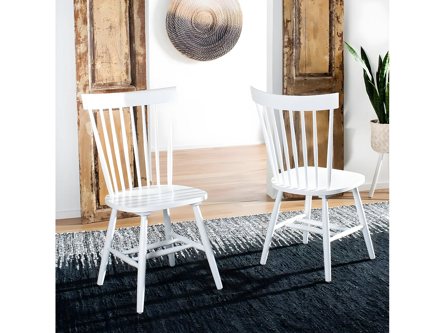 Chaises de salle à manger Blanc 50 x 55 x 90 cm - Parker