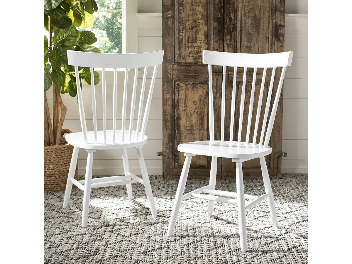 Lot de 2 Chaises de salle à manger Blanc 50 x 55 x 90 cm - Parker