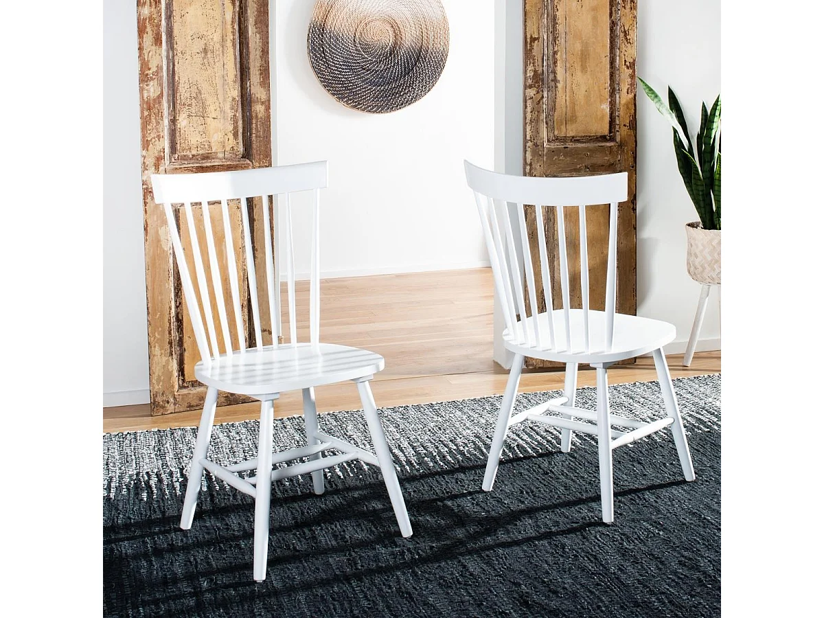 Lot de 2 Chaises de salle à manger Blanc 50 x 55 x 90 cm - Parker