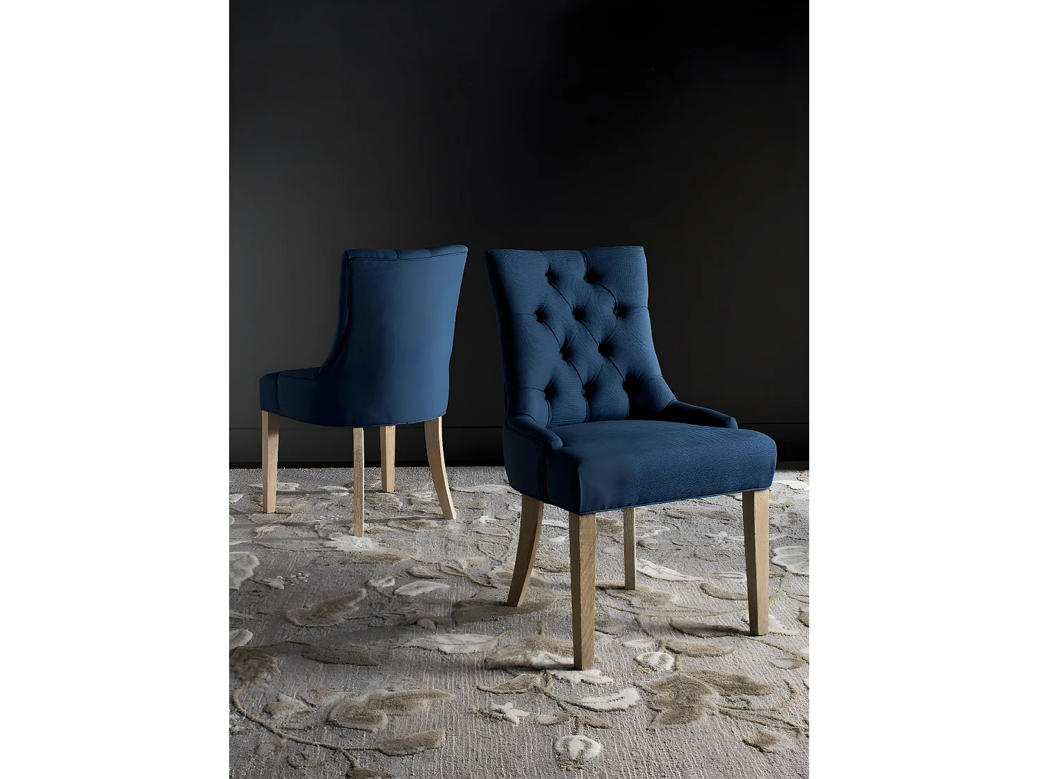 Lot de 2 chaise Bleu ciel 60 X 56 X 92.45 cm - Saundra