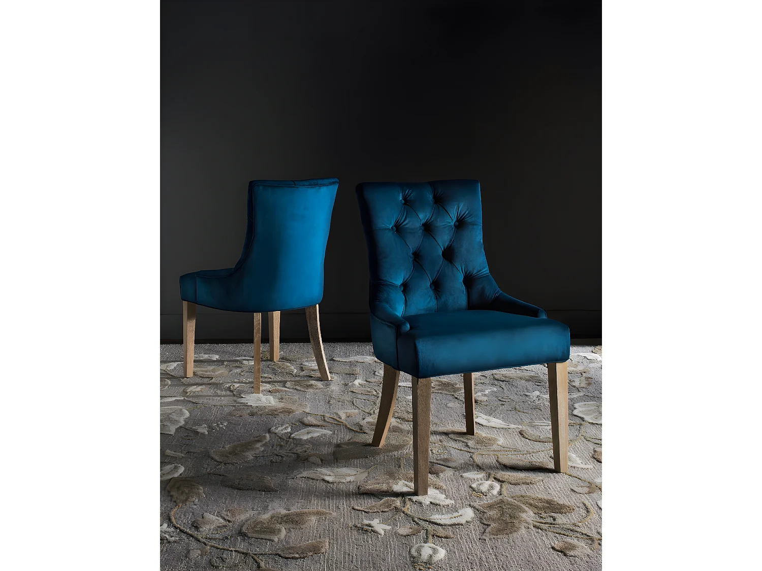 Lot de 2 chaise Bleu ciel 60 X 56 X 92.45 cm - Saundra