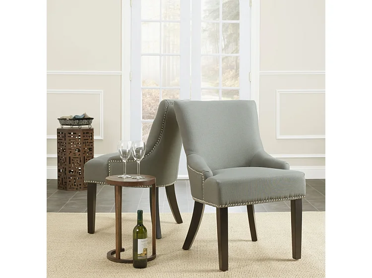 Lot de 2 chaise Gris et bleu 55 X 64 X 87.88 cm - Luanne