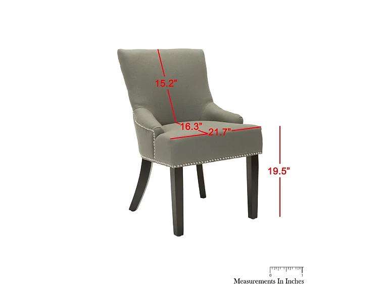 Lot de 2 chaise Gris et bleu 55 X 64 X 87.88 cm - Luanne