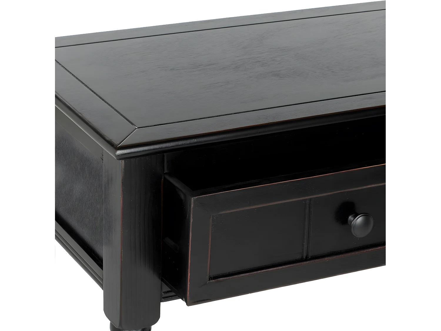 Table d'appoint Distressed et noir 35 X 91 X 73.66 cm - Margarite