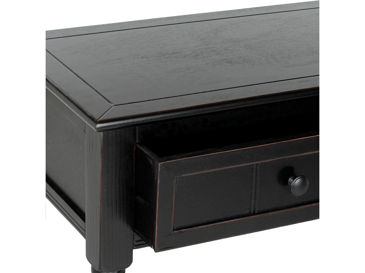 Table d'appoint Distressed et noir 35 X 91 X 73.66 cm - Margarite