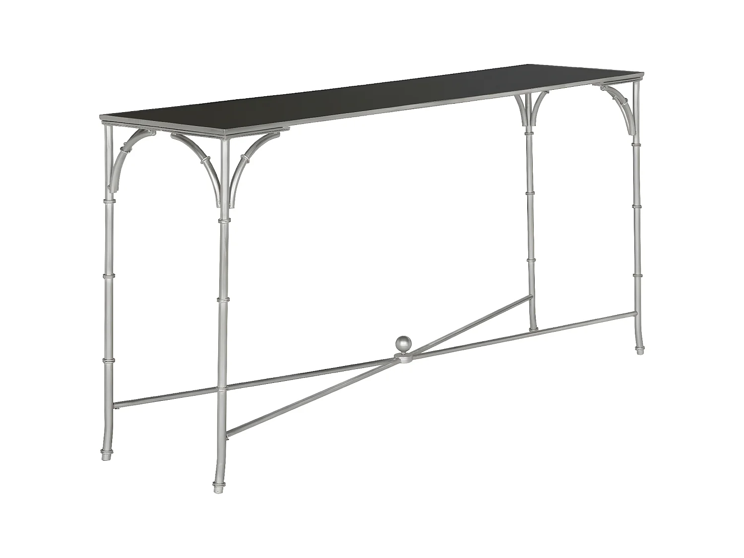 Table d'appoint Argent et noir 160 X 40 X 81.28 cm - Vennie