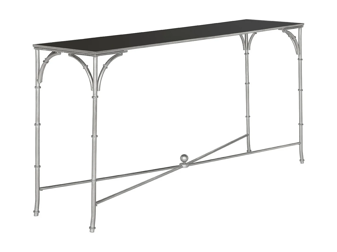 Table d'appoint Argent et noir 160 X 40 X 81.28 cm - Vennie