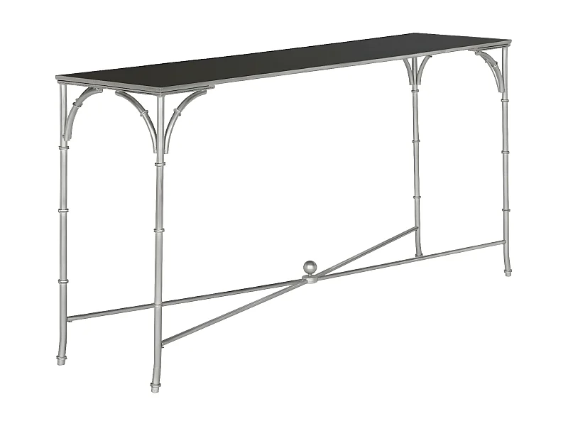 Table d'appoint Argent et noir 160 X 40 X 81.28 cm - Vennie