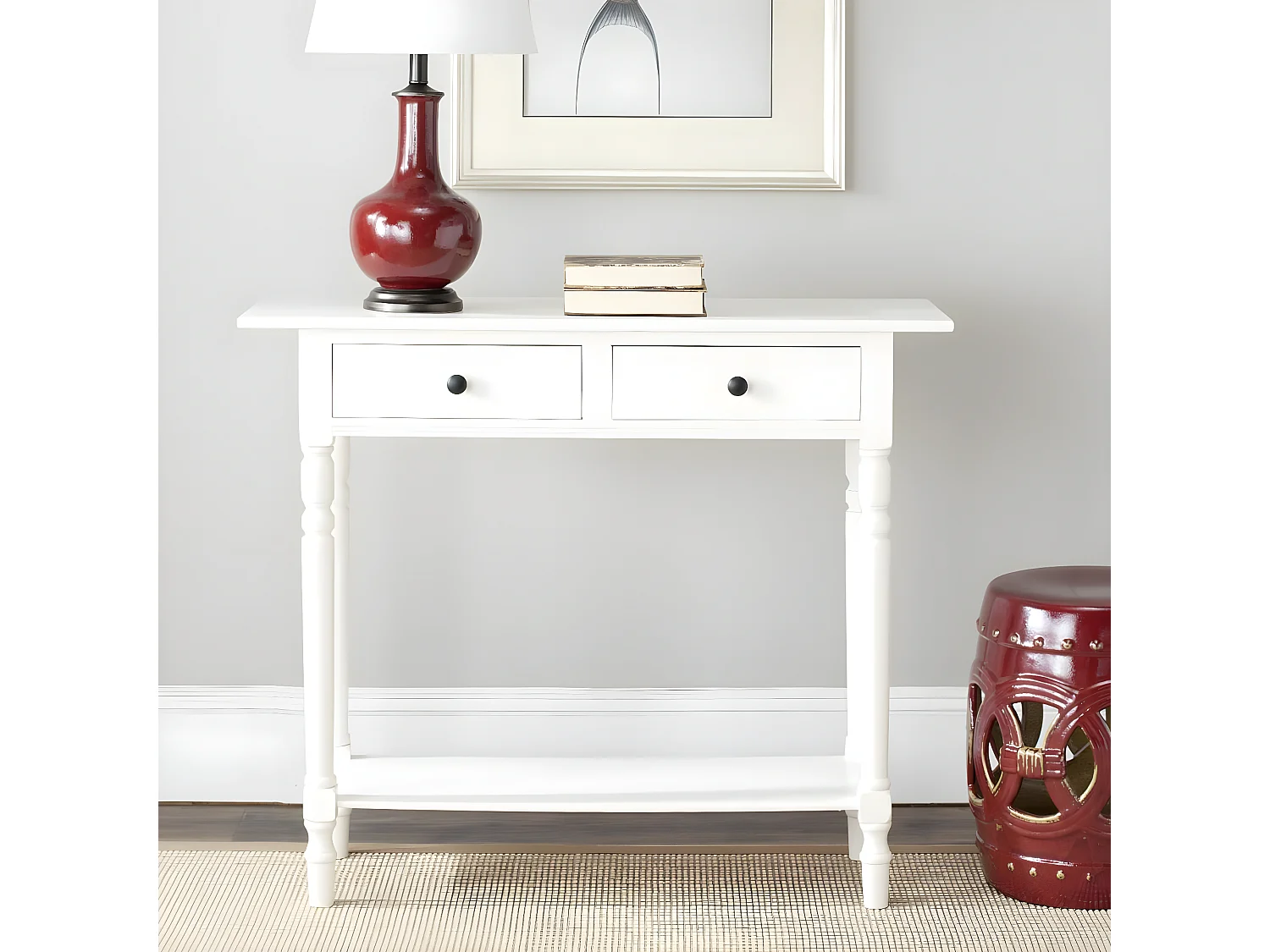 Table d'appoint Déchiré et crème 33 X 96 X 81.02 cm - Eathel